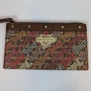 NWOT! Juicy Couture Glam Chestnut wristlet gold tone studded trim